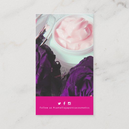 カメリア美しい衛生会社の写真カスタム 名刺 (裏面)