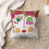 カメリア – ジプシーガーデンガールコットンピロー クッション (ブランケット)