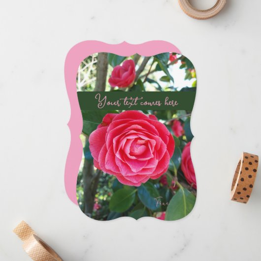 カメリア ノートカード (正面/裏面インサイチュ)