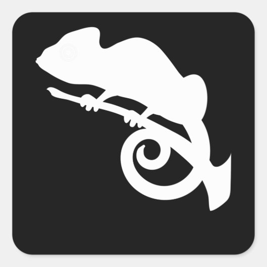 カメリオンリザードゲッコ両生動物ジャングルギフト スクエアシール (正面)