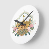 カメルアンドモスク調和 ラウンド壁時計 (傾斜)