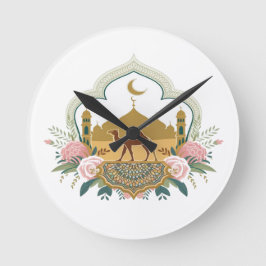 カメルアンドモスク調和 ラウンド壁時計