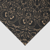 カメルオンブラックマンダラ万華鏡のように千変万化するパターンメダリオン 薄葉紙 (詳細)