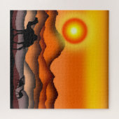 カメルズアットサンセットデザートパズル ジグソーパズル (横)