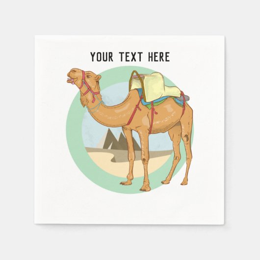 カメルトレクエジプト スタンダードカクテルナプキン (正面)