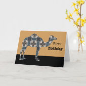 カメルハッピーバースデー カード (黄色い花)