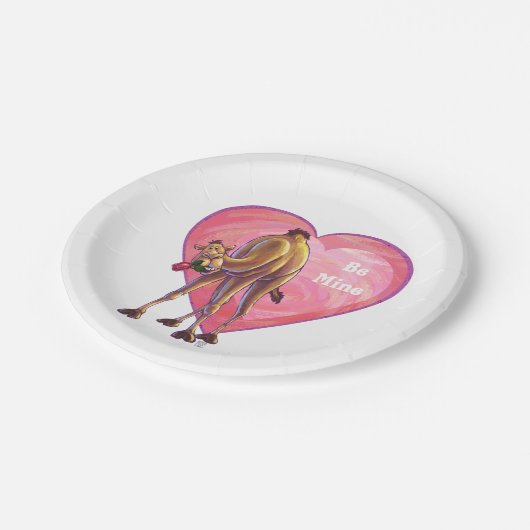 カメルバレンタインデー ペーパープレート (アングル)