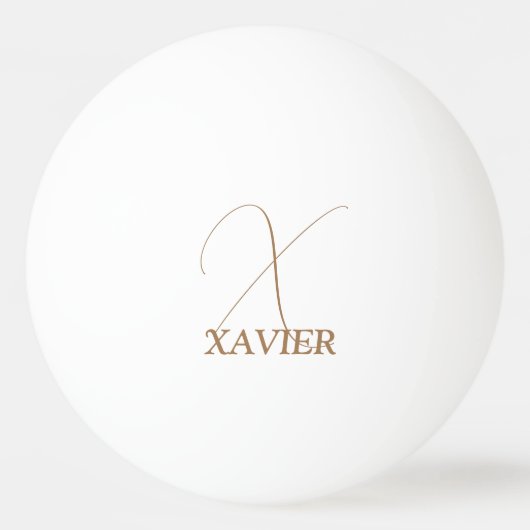 カメルブラウンモノグラムのピンポンボール 卓球ボール (正面)