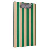 カメルベージュ&クラシックグリーンストライプ クリップボード (右)