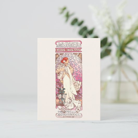 カメルリアスアルフォンスミュシャ葉書 ポストカード (スタンド正面)