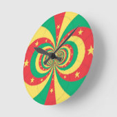 カメルーンが好きです ラウンド壁時計 (傾斜)