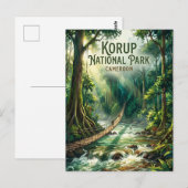 カメルーンのコルップ国立公園 ポストカード (正面/裏面)