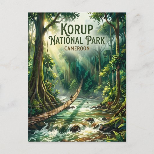 カメルーンのコルップ国立公園 ポストカード (正面)