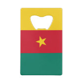 カメルーンのステンレスボトルオープナー国旗 クレジットカード栓抜き (裏面)