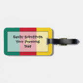 カメルーンの個人簡単IDのフラグ ラゲッジタグ (裏面横)