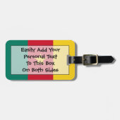 カメルーンの個人簡単IDのフラグ ラゲッジタグ (正面横)