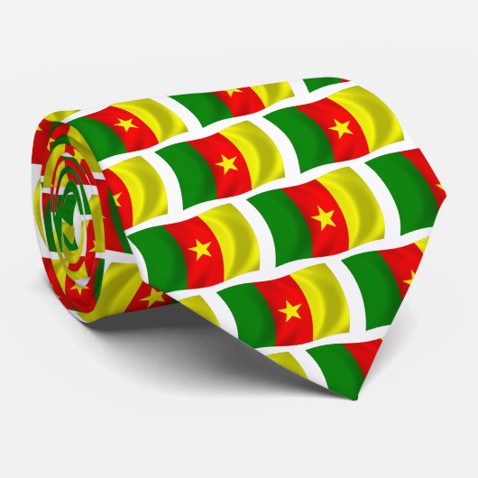 カメルーンの国旗ネクタイ ネクタイ (ロール)