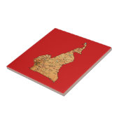 カメルーンの地図のタイル タイル (側面)