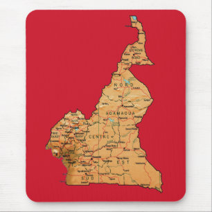 カメルーンの地図のマウスパッド マウスパッド