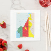 カメルーンの地図紙 スタンダードランチョンナプキン (インサイチュ)
