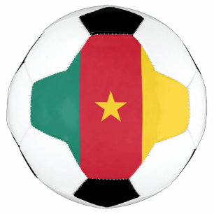 カメルーンの愛国的な国旗 サッカーボール