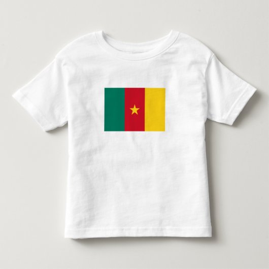 カメルーンの愛国的な国旗 トドラーTシャツ (正面)