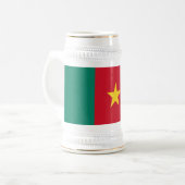 カメルーンの愛国的な国旗 ビールジョッキ (正面左)