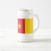 カメルーンの愛国的な国旗 ビールジョッキ (正面右)