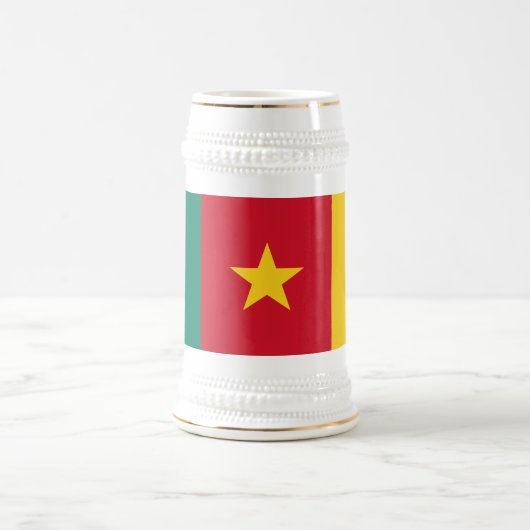 カメルーンの愛国的な国旗 ビールジョッキ (中央)