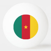 カメルーンの愛国的な国旗 卓球ボール (正面)