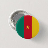 カメルーンの愛国的な国旗 缶バッジ (正面&裏面)