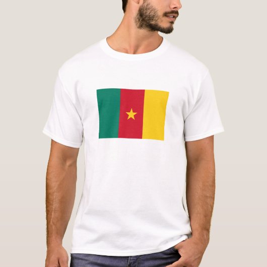 カメルーンの愛国的な国旗 Tシャツ (正面)