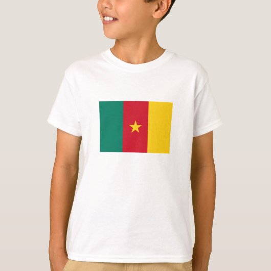 カメルーンの愛国的な国旗 Tシャツ (正面)