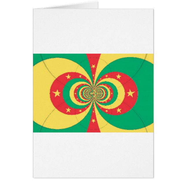 カメルーンの精神：不屈のライオンズ国旗の芸術 (正面)