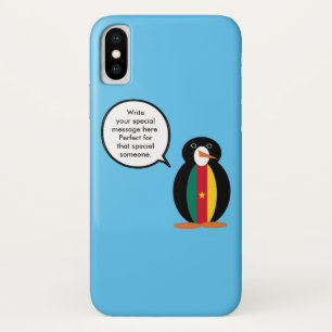 カメルーンの誇りを持つペンギンさん オーダーメイド iPhone X ケース