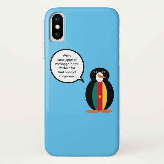 カメルーンの誇りを持つペンギンさん オーダーメイド Case-Mate iPhoneケース (裏面)
