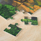 カメルーンイラストレーショントラベルアートヴィンテージ ジグソーパズル (側面)