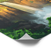 カメルーンイラストレーショントラベルアートヴィンテージ ポスター (角)