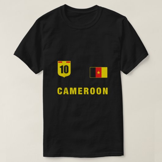 カメルーンサッカーチームジャージーブルーカメルーンアパレル Tシャツ (デザイン正面)