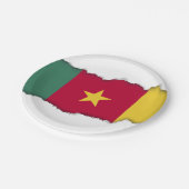 カメルーンフラグ ペーパープレート (アングル)