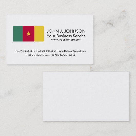 カメルーンフラグ 名刺 (正面/裏面)