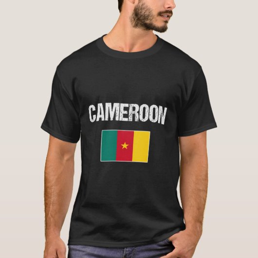 カメルーンプライド伝統ギフトカメルーン国旗 Tシャツ (正面)