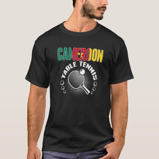 カメルーン卓球支援カメルーンPing P Tシャツ (正面)