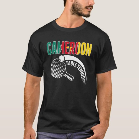 カメルーン卓球支援カメルーンPing P Tシャツ (正面)