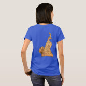 カメルーン国旗と地図dk Tシャツ (裏面フル)