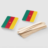 カメルーン国旗と愛国的なハンドファンのセット ハンドファン (組立なし)