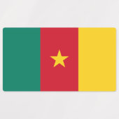 カメルーン国旗のある愛国的なラベル ラベル (デザイン1)