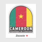 カメルーン国旗のエンブレム動揺してヴィンテージ シール (シート)