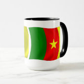 カメルーン国旗のマグカップ マグカップ (正面右)