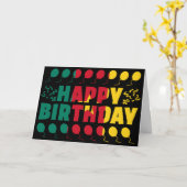 カメルーン国旗の愛国的誕生日 カード (黄色い花)